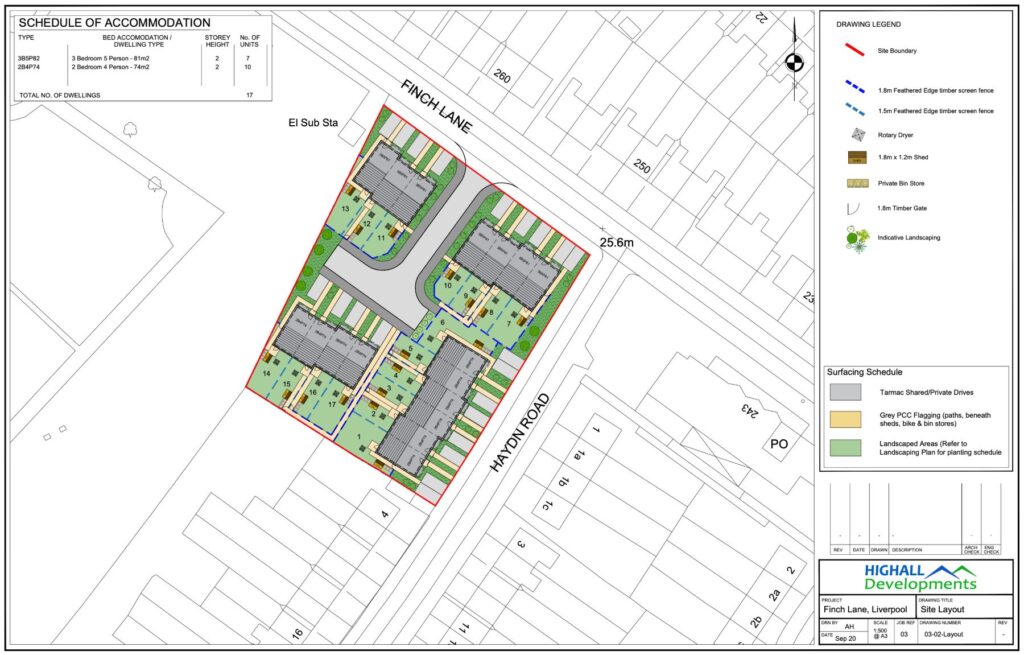 finch lane liverpool site plan